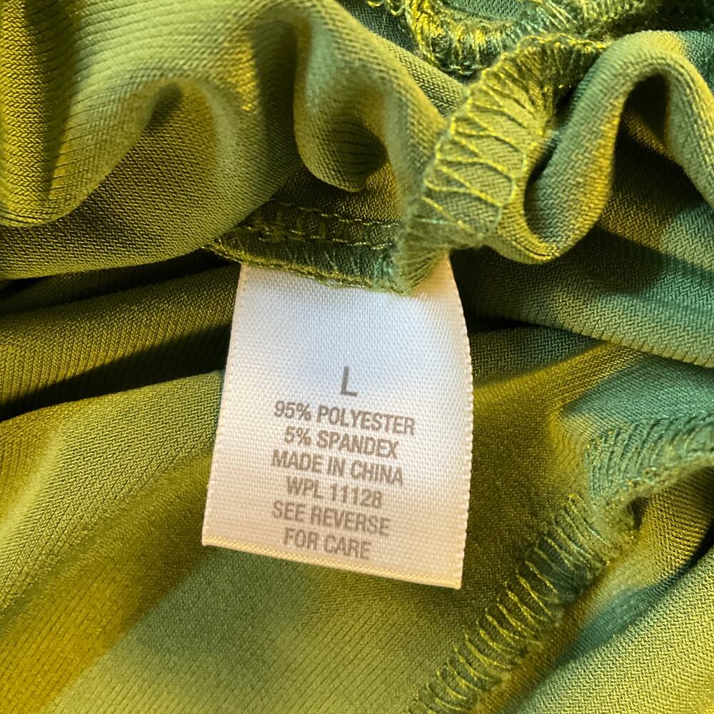 Dress Barn Lime Green Pleated Sleeveless Blouse Women’s Large Career Office Top - Picture 6 of 9